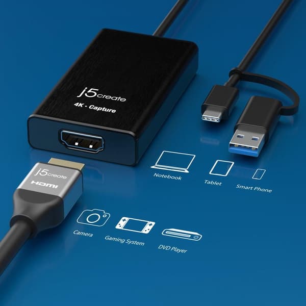 j5luo 4K HDMI -kaappaussovitin