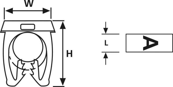 HellermannTyton WIC1-0-9-PA-YE-T1 Markeringsklämma Avtryck 0 - 9 Ytterdiameter 2 till 2,80 mm 561-01101