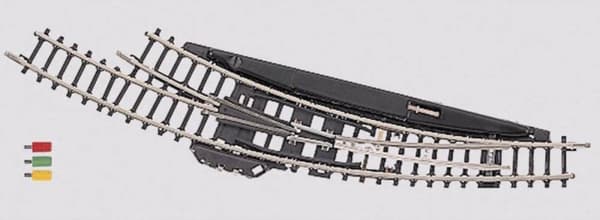 8569 Z Märklin miniklubskinner Buet sporskifte, Elektromekanisk, Højre 30° 195 mm 1 stk.