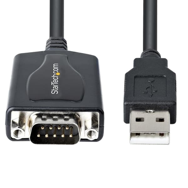 StarTech.com 1m USB til RS232 Adapter med COM Storage - DB9 Han RS232 til USB Konverter - USB til Seriel Adapter til PLC/Printer/Scanner - Prolific Ch