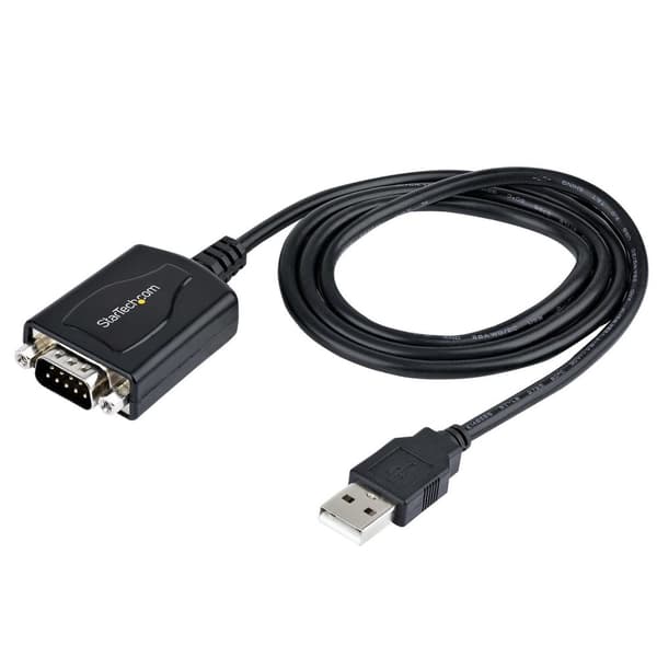 StarTech.com 1m USB til RS232 Adapter med COM Storage - DB9 Han RS232 til USB Konverter - USB til Seriel Adapter til PLC/Printer/Scanner - Prolific Ch