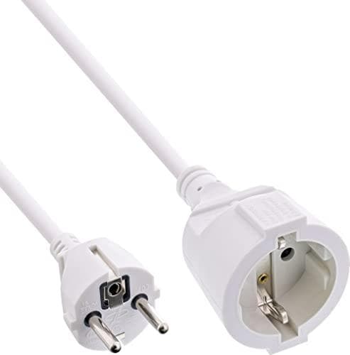 InLine® strömförlängningsskyddskontakt/-uttag, vit, 20m (16410E)