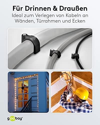 Goobay kabelklemme 10 mm, sort (64683)