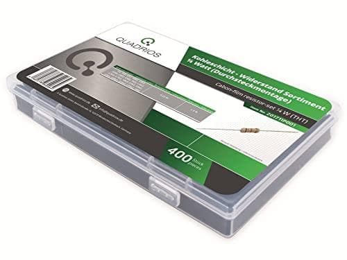 Quadrios 201711P001 Carbon Film Resistor Sortiment Blyholdig 0,25 W 5% Pakke med 400 (201711P001)