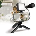 Miniatyrbild 6 av 11: LogiLink Vlogger Kit med LED-ljus, med mikrofon + stativ för smartphones från 11,93 - 17,78 cm (4,7" - 17,80 cm (7")), med - 1 st (AA0157)