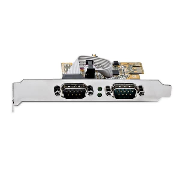 StarTech.com 2-porttinen PCI Express -sarjakortti, kaksiporttinen PCIe–RS232 (DB9) -sarjaliitäntäkortti, 16C1050 UART, vakio- tai matalaprofiiliset ki
