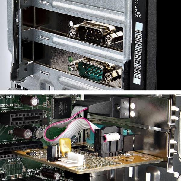 StarTech.com 2-porttinen PCI Express -sarjakortti, kaksiporttinen PCIe–RS232 (DB9) -sarjaliitäntäkortti, 16C1050 UART, vakio- tai matalaprofiiliset ki