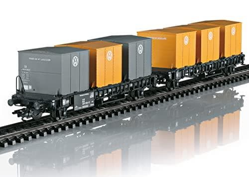 Märklin containertransportvogn Laabs. Skala: HO (1:87), Anbefalet alder i år (mindst): 15 år, Mærkekompatibilitet: Märklin. Antal pr. pakke: 2 stk (46