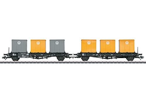 Märklin containertransportvogn Laabs. Skala: HO (1:87), Anbefalet alder i år (mindst): 15 år, Mærkekompatibilitet: Märklin. Antal pr. pakke: 2 stk (46
