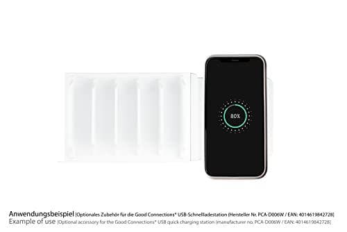 Qi trådlös laddningsplatta 15W för USB Desktop Snabbladdningsstation (PCA-D006WQR)