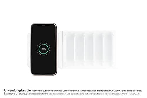 Qi trådløs opladningsplade 15W til gode forbindelser USB-skrivebordshurtigoplader PCA-D006W (venstre S (PCA-D006WQL)