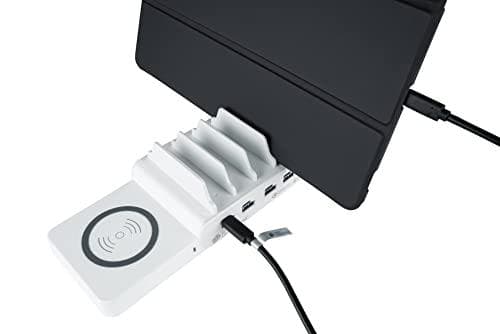 Qi trådløs opladningsplade 15W til gode forbindelser USB-skrivebordshurtigoplader PCA-D006W (venstre S (PCA-D006WQL)