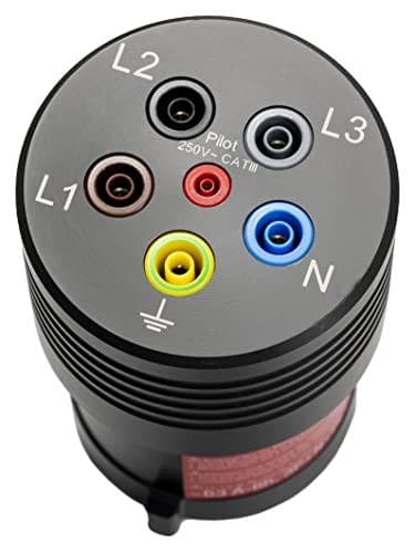 Benning TA 7-63 måleadapter CEE stik 63 A 5-polet - fatning 4 mm sort (044042)