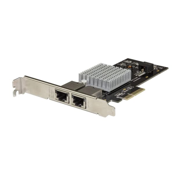 StarTech.com Dual Port 10G PCIe-netværkskort - Intel-X550AT 10GBASE-T & NBASE-T PCI Express-netværkskort 10/5/2.5/1GbE Multi Gigabit Ethernet, 5-Speed Sort