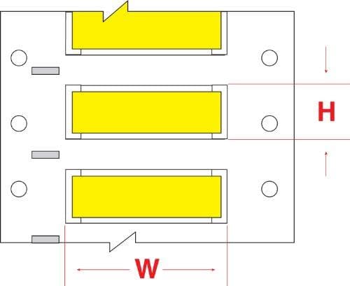 Brady, HX-500-2-YL, B-7642, Heatex krympeslange 2:1, gul, 50 x 21,1 mm, til kabeldiametre på 6,35-11,43 mm (500 stk.) (117042)