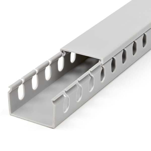 StarTech.com Open Slot Cable Management Raceway kannella, 1-1/2" (38mm)L x 2,50cm (1") (25mm)K, 6,5ft (2m) pituus, 1/4" (8mm) aukot, PVC Verkkokaapeli