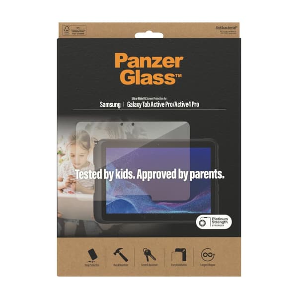 PanzerGlass - skærmbeskytter til tablet - glas - krystalklart - til Samsung Galaxy Tab Active Pro