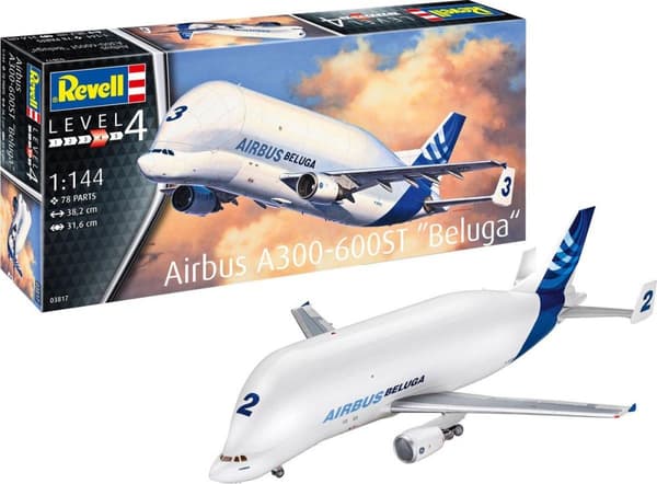 Revell 03817 Airbus A300-600ST Beluga Flight Model Kit 1:144 (03817)