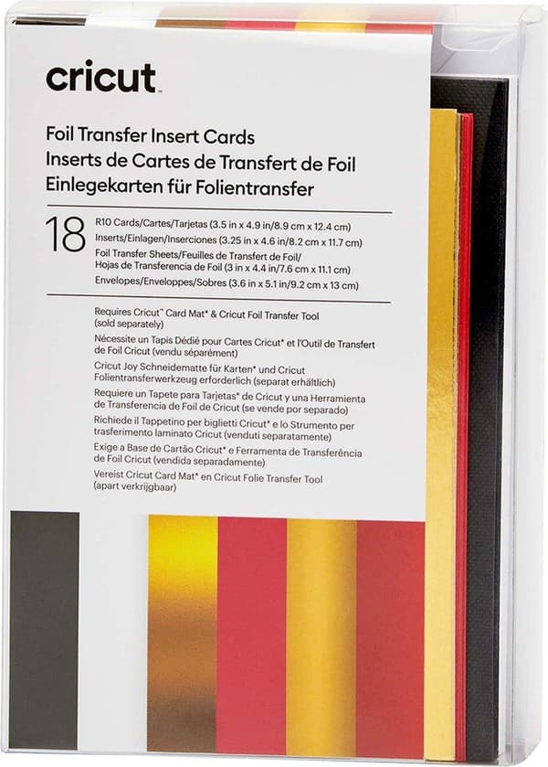 Cricut indstikskort FOIL Royal Flush R10 kortsæt hvid, sort, rød (2009479)