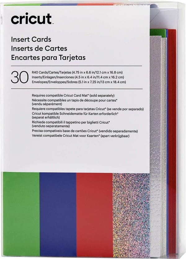 Cricut-indsatskort Rainbow R40-kortsæt Rød Blå Grøn (2009471)