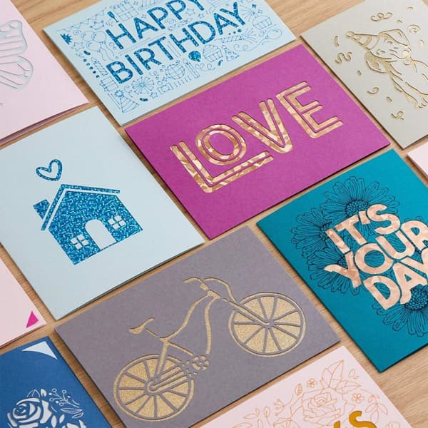 Cricut Cut-Away Cards Pastel S40 Card Set Tulip Blue Powder (2009484)