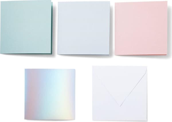 Cricut Cut-Away Cards Pastel S40 Card Set Tulip Blue Powder (2009484)