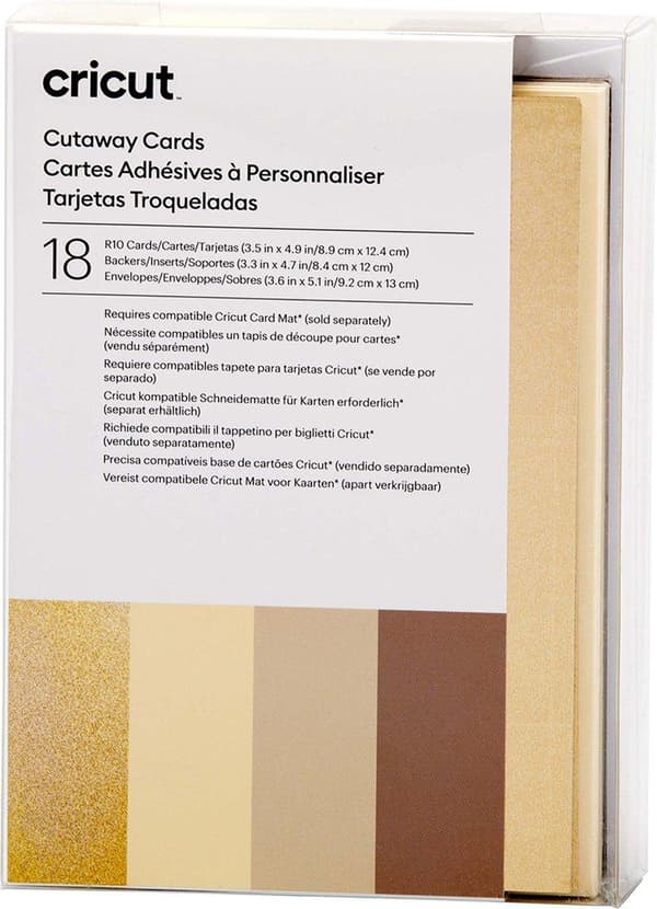Cricut Cut-Away Cards Neutrals R10 Card Set Grå, Khaki, Creme (2009485)