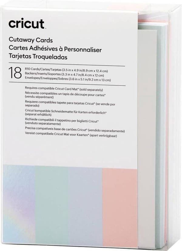 Cricut Cut-Away Cards Pastel R10 Card Set Tulip Blue Powder (2009482)