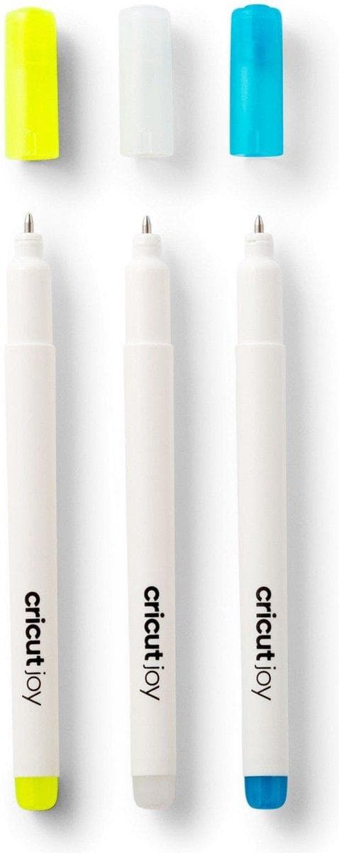 Cricut Joy™ Gel 1,0 mm pennesæt med 3 hvide, blå, gule (2009381)