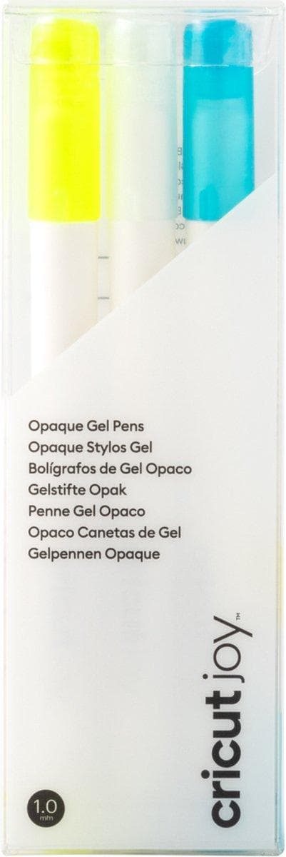Cricut Joy™ Gel 1,0 mm pennesæt med 3 hvide, blå, gule (2009381)