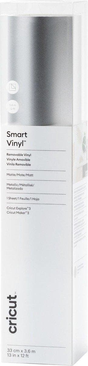 Cricut Smart Vinyl Aftagelig Folie Sølv (2009927)
