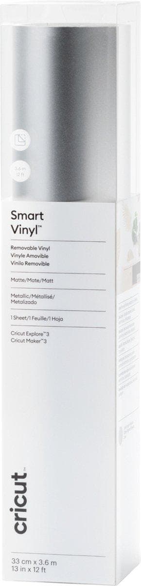 Cricut Smart Vinyl Aftagelig Folie Sølv (2009927)