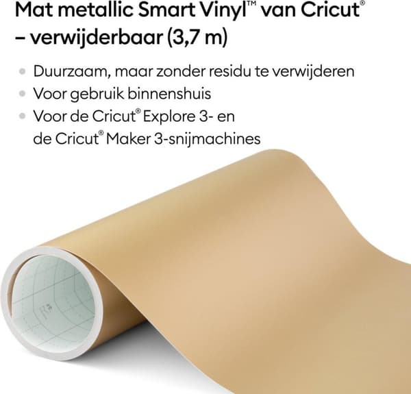 Cricut Smart Vinyl Aftagelig Folie Champagne (2009926)