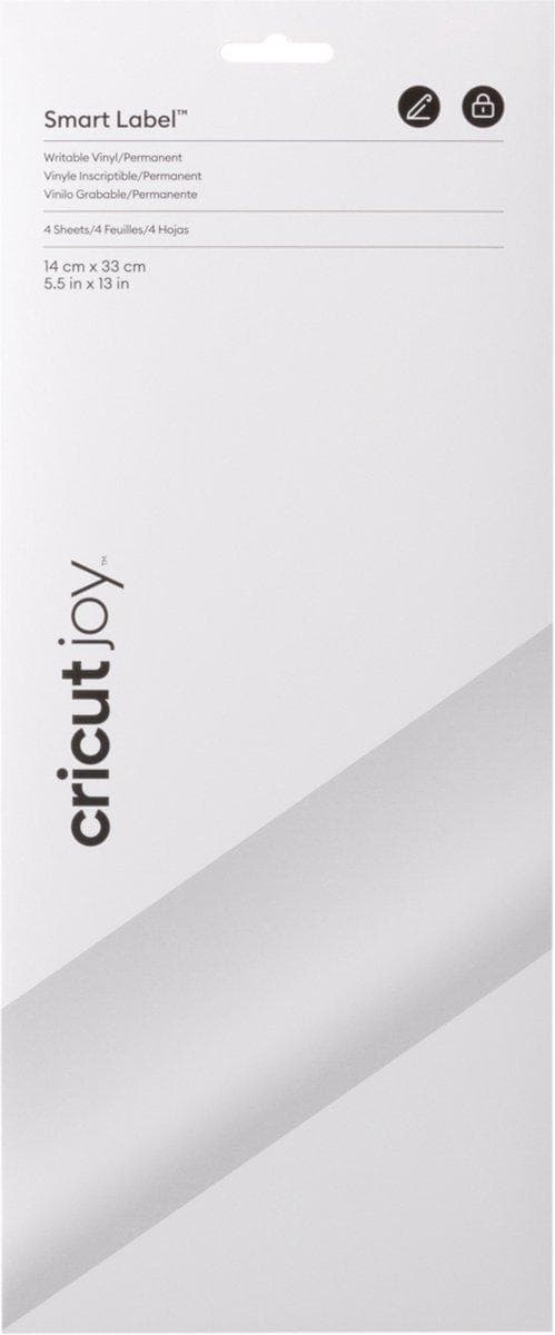 Cricut Joy™ Smart Vinyl™ Permanent ark med 4 hvide (2010000)