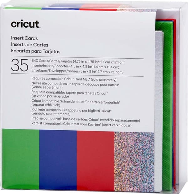Cricut-indsatskort Rainbow S40-kortsæt Rød Blå Grøn (2009475)