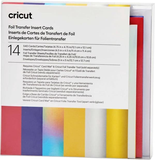 Cricut-indsatskort FOIL Celebration S40-kortsæt rød, blå (2009478)