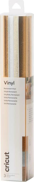 Miniatyrbillede 1 af 7: Cricut Premium Vinyl Permanent Folie Guld, Sølv, Platin (2007743)