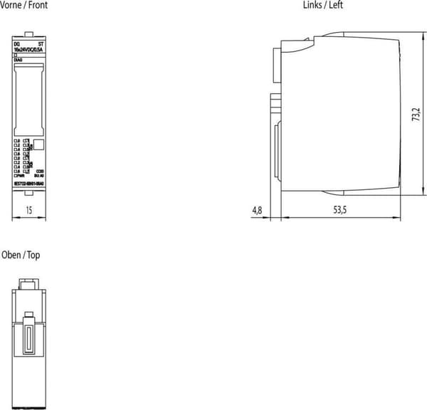 Siemens 6ES7132-6BH01-0BA0 strømforsyning & spændingsomformer indendørs flerfarvet (6ES71326BH010BA0)