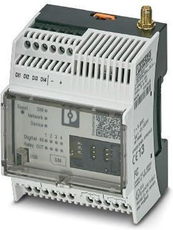 Phoenix Contact 1038567. Indgangsfrekvensområde: 0,15 - 80 MHz. Datanetværk: EDGE,GPRS,GSM,LTE, Understøttede GSM-båndbredder: 850.900.1800 MHz, 4G-bå