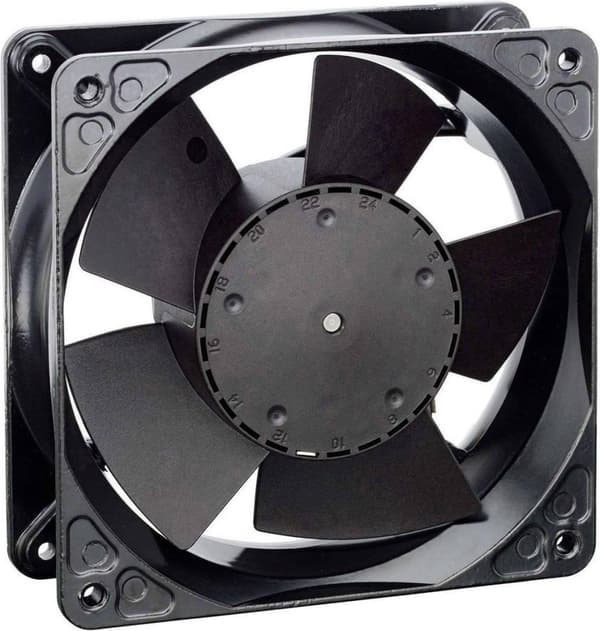 EBM Papst 4184 NGX aksial blæser 24 V 148 m/h (L x B x H) 119 x 119 x 38 mm (9294310104) Sort