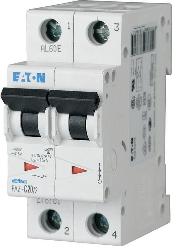 Eaton FAZ-C2/2 -virtakatkaisija, tyyppi C (278748)
