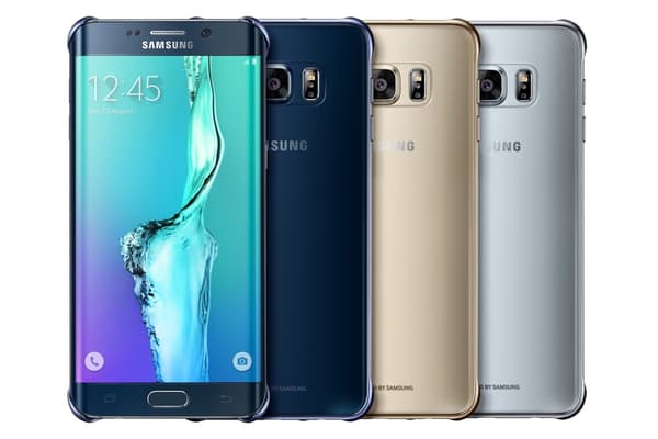 Samsung Clear Cover EF-QG928 - Bagcover til mobiltelefon - Sølv - til Galaxy S6 edge+