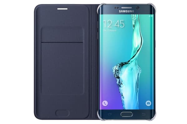 Samsung Flip Wallet EF-WG928P - Flip-fodral för mobiltelefon - Blåsvart - för Galaxy S6 edge+ (EF-WG928PBEGWW)