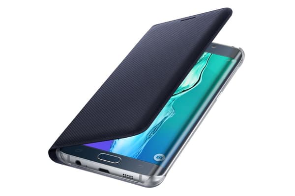 Samsung Flip Wallet EF-WG928P - Flip-fodral för mobiltelefon - Blåsvart - för Galaxy S6 edge+ (EF-WG928PBEGWW)