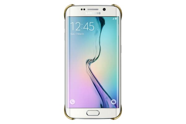 Samsung Clear Cover EF-QG925B - Bakskal till mobiltelefon - Guld - för Galaxy S6 edge