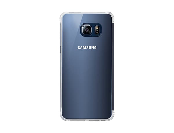 Samsung Clear View Cover EF-ZG928C - flip cover til mobiltelefon - Blå Sort - til Galaxy S6 edge+