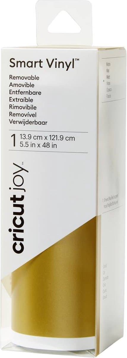 Cricut Joy Smart Vinyl - aftagelig - guld - 14x122cm