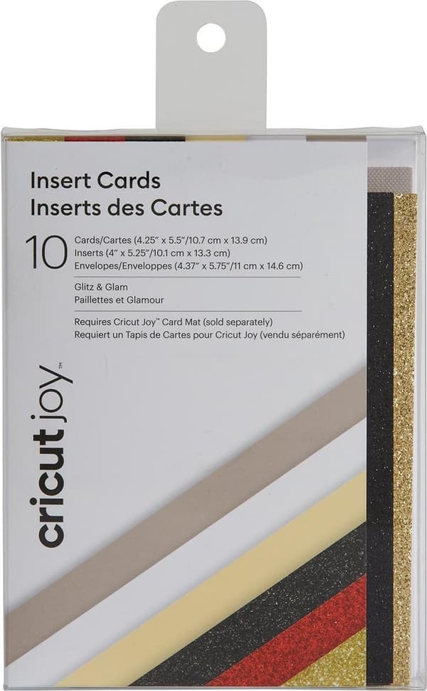 Cricut-indsatskort Glitz & Glam R20 (10,8 cm x 14 cm) 10-pak.