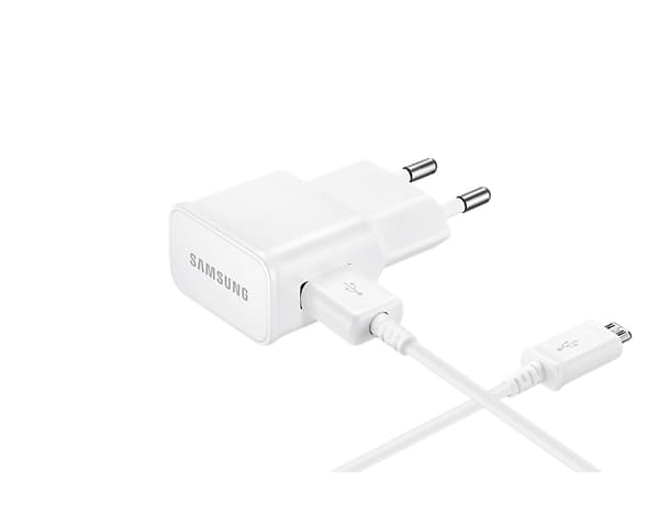 Samsung laddningsadapter EP-TA12EWEUGWW - inkl kabel för Micro USB - 2 ampere - vit
