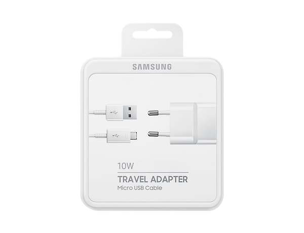 Samsung laddningsadapter EP-TA12EWEUGWW - inkl kabel för Micro USB - 2 ampere - vit